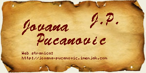 Jovana Pucanović vizit kartica